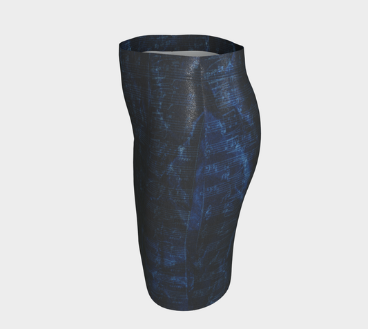 Maestro Edition | Symphonic Score Sapphire Blue Glitter Fitted Skirt