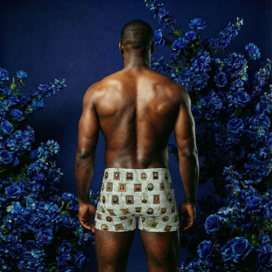 2nd Edition Antique Green & Cream Boxer Briefs | Classical Composers Collection