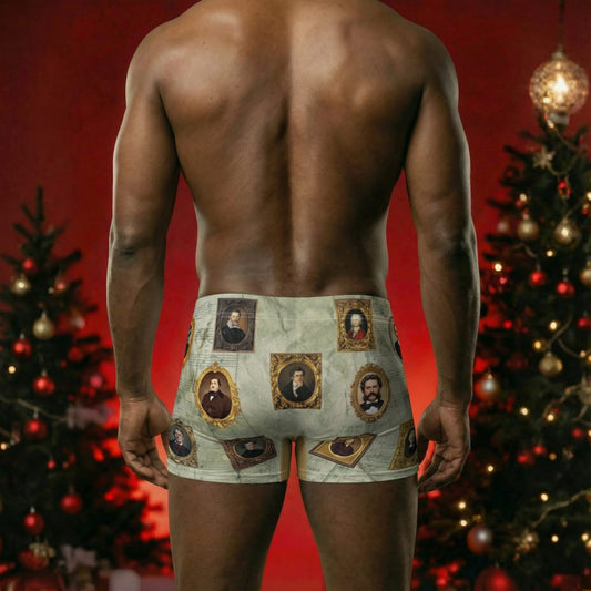 Antique Green & Red Boxer Briefs | Classical Composers Collection