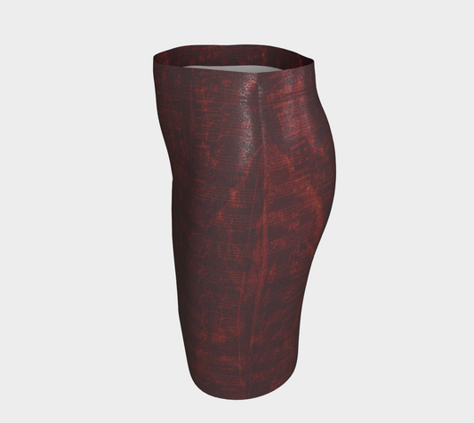 Maestro Edition | Symphonic Score Ruby Red Glitter Fitted Skirt