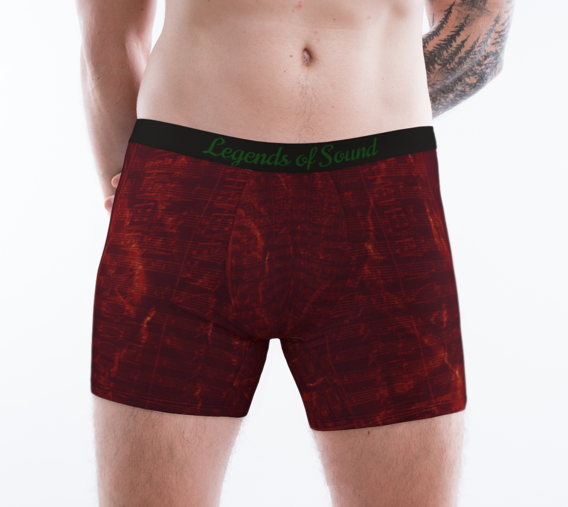 Maestro Edition | Premium Symphonic Ruby Red Men's Long Boxer Briefs