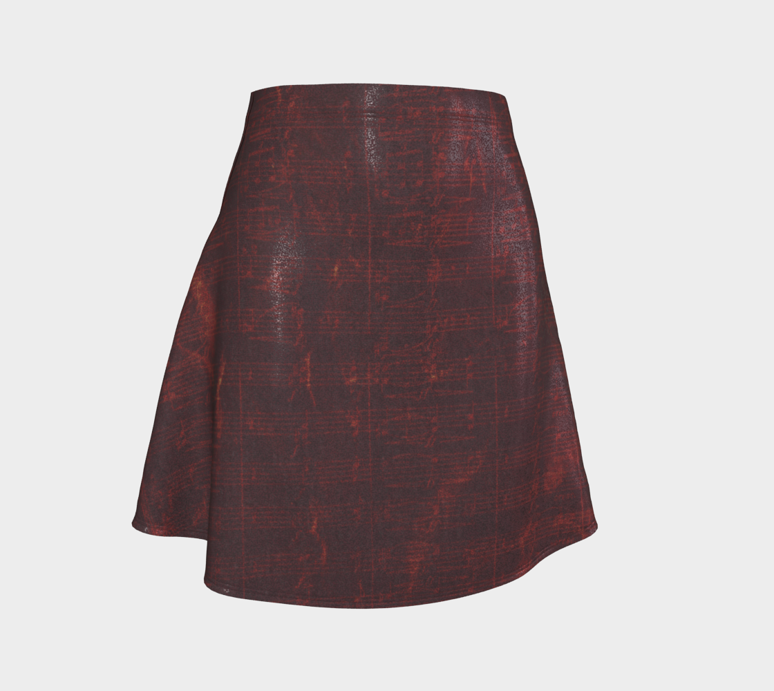 Maestro Edition | Symphonic Score Ruby Red Glitter Flare Skirt