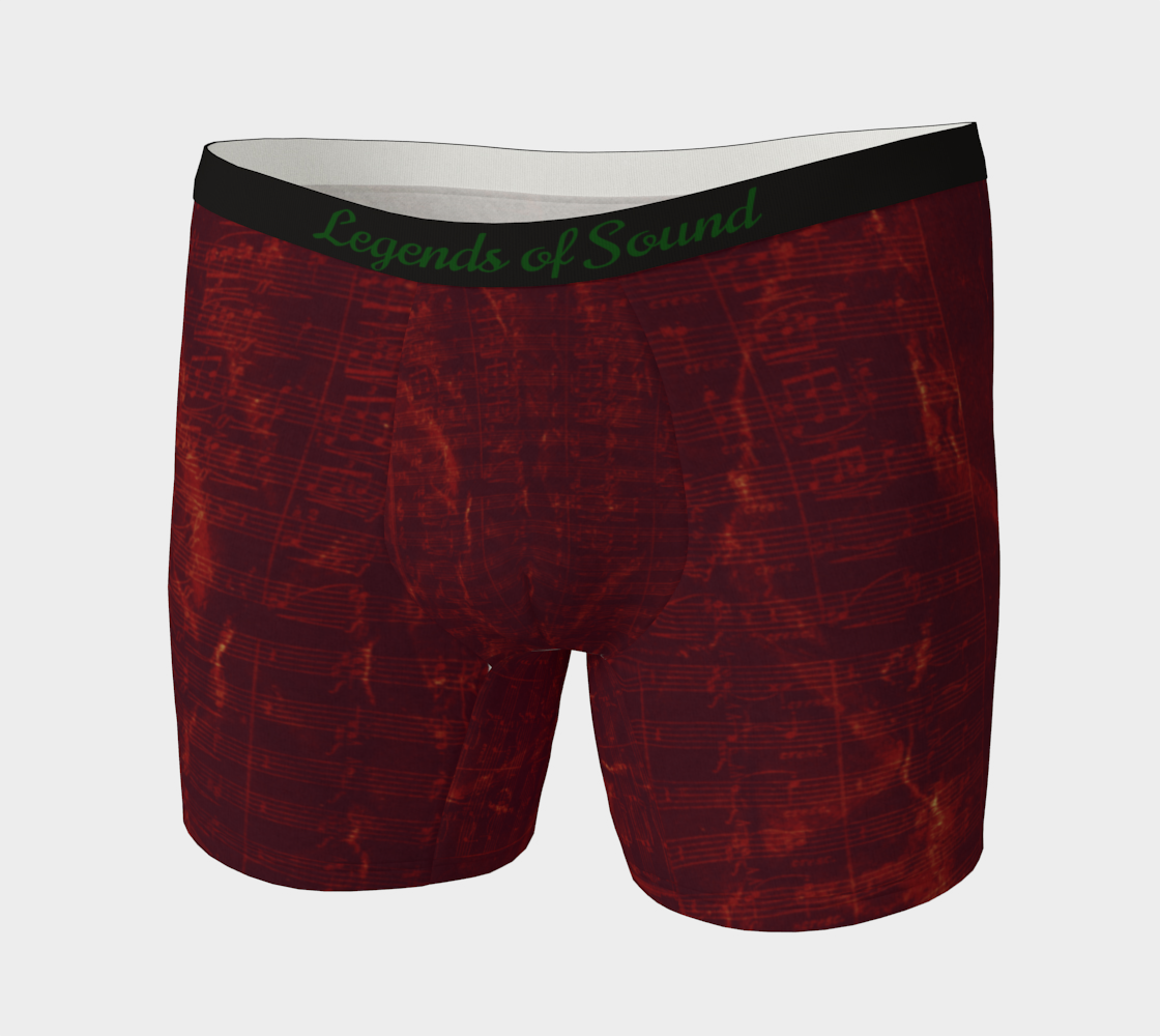 Maestro Edition | Premium Symphonic Ruby Red Men's Long Boxer Briefs
