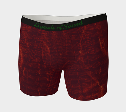 Maestro Edition | Premium Symphonic Ruby Red Men's Long Boxer Briefs