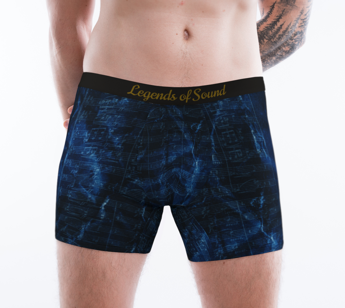 Maestro Edition | Symphonic Score Sapphire Blue Men's Long Boxer Briefs