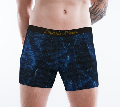 Maestro Edition | Symphonic Score Sapphire Blue Men's Long Boxer Briefs