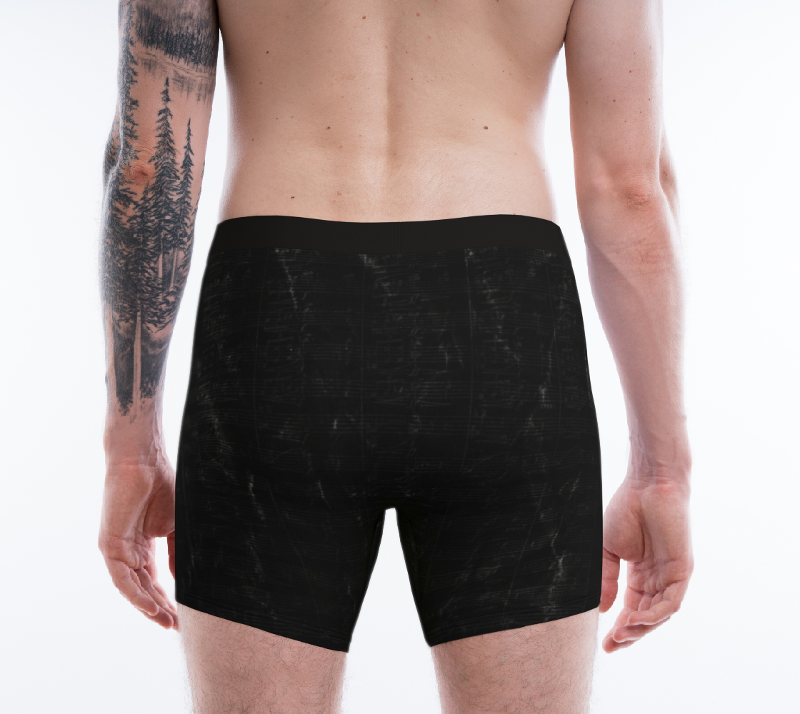 Maestro Edition | Symphonic Score Obsidian Men's Long Boxer Briefs