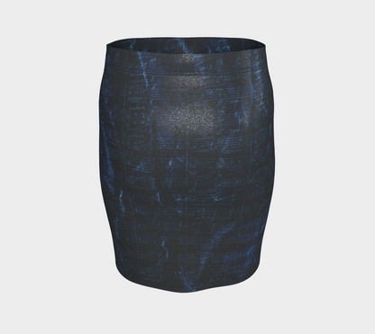 Maestro Edition | Symphonic Score Sapphire Blue Glitter Fitted Skirt