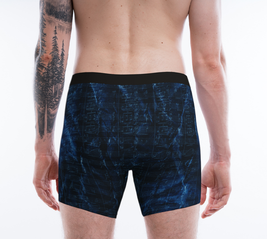 Maestro Edition | Symphonic Score Sapphire Blue Men's Long Boxer Briefs