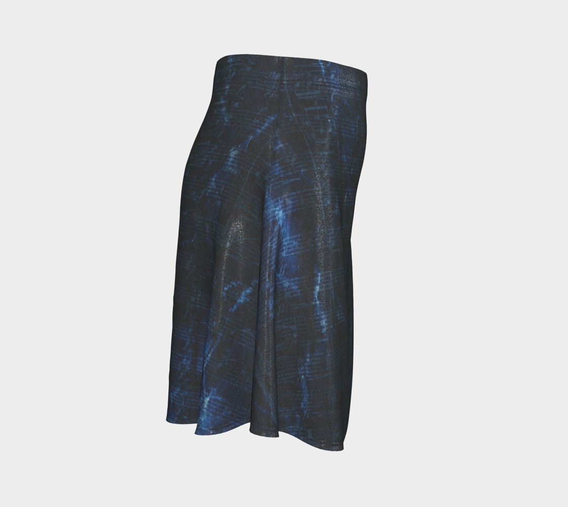 Maestro Edition | Symphonic Score Sapphire Blue Glitter Flare Skirt