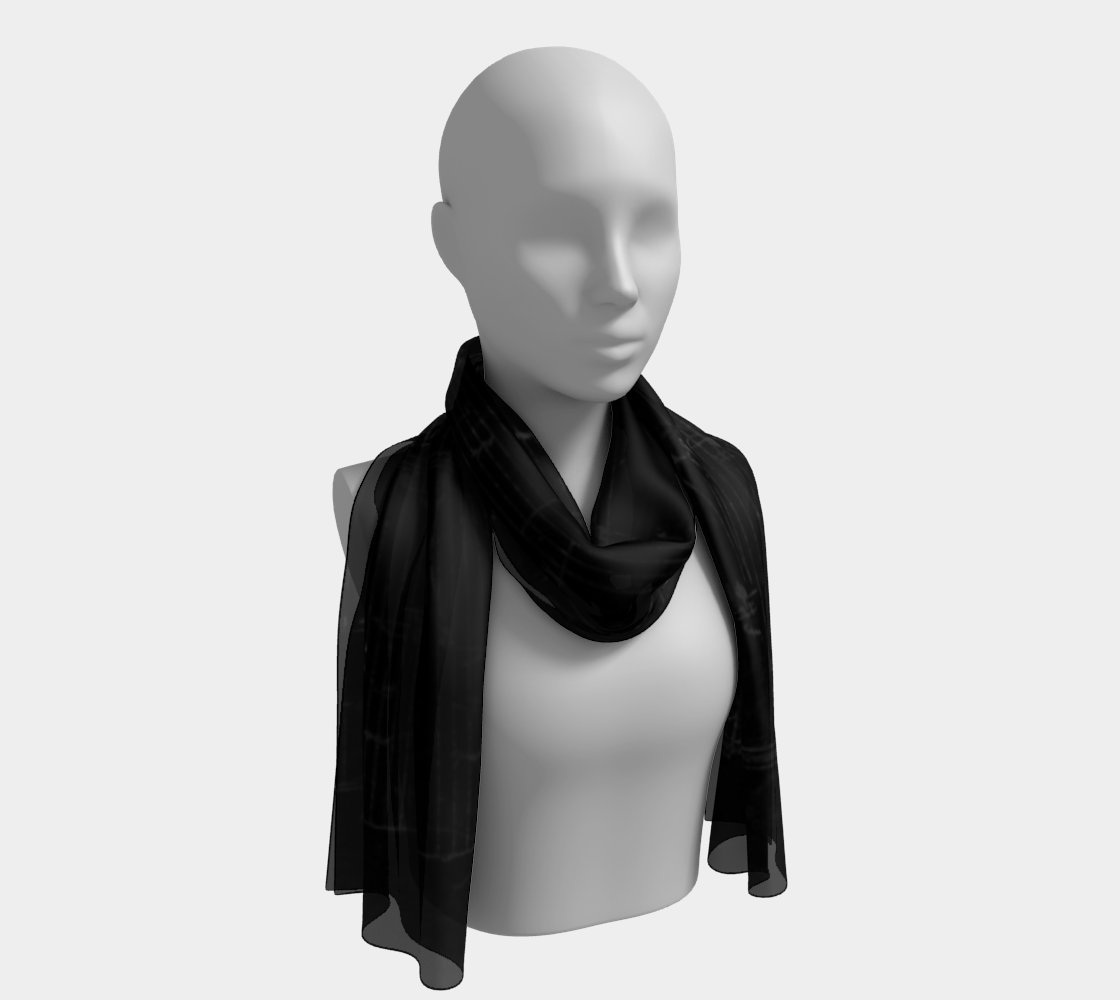 Maestro Edition | Symphonic Score Obsidian Silky Satin Long Scarf