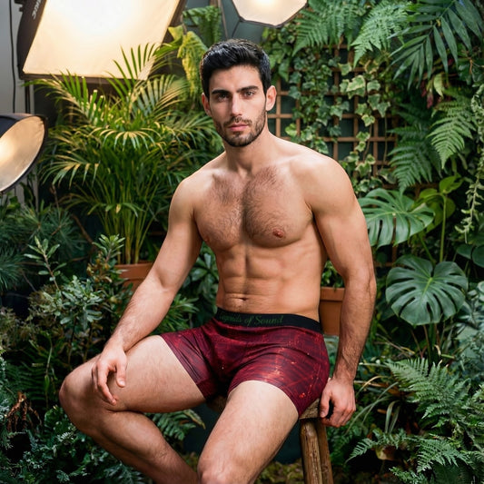 Maestro Edition | Premium Symphonic Ruby Red Men's Long Boxer Briefs