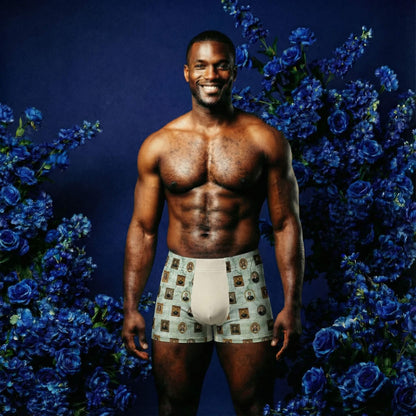 2nd Edition Antique Green & Cream Boxer Briefs | Classical Composers Collection