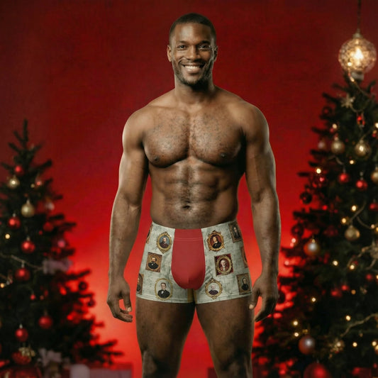 Antique Green & Red Boxer Briefs | Classical Composers Collection