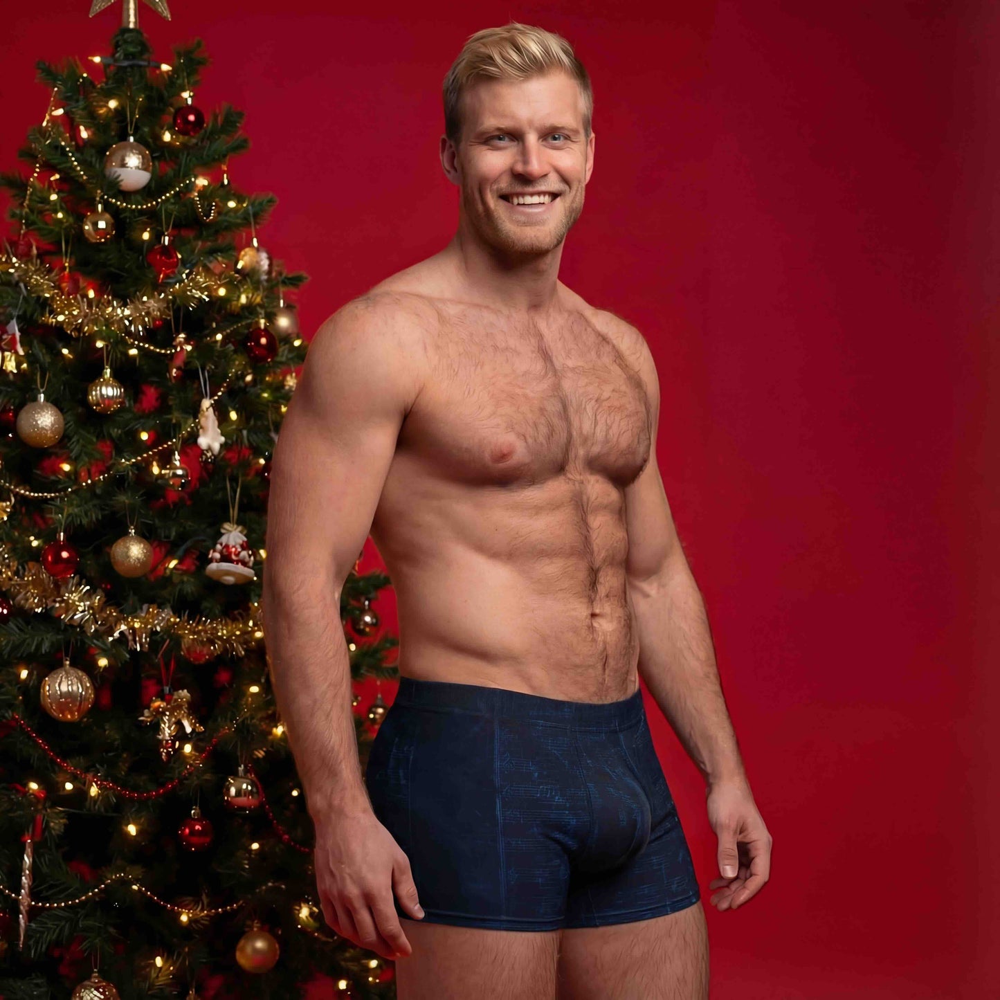 Maestro Edition | Symphonic Velvet-Inspired Sapphire Blue Men's Boxer Briefs