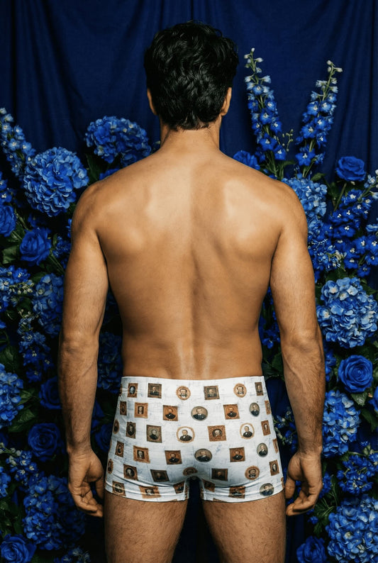 2nd Edition Antique White & Cream Boxer Briefs | Classical Composers Collection