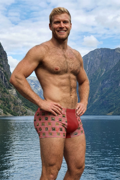 2nd Edition Antique Red Men's Boxer Briefs | Classical Composers Collection