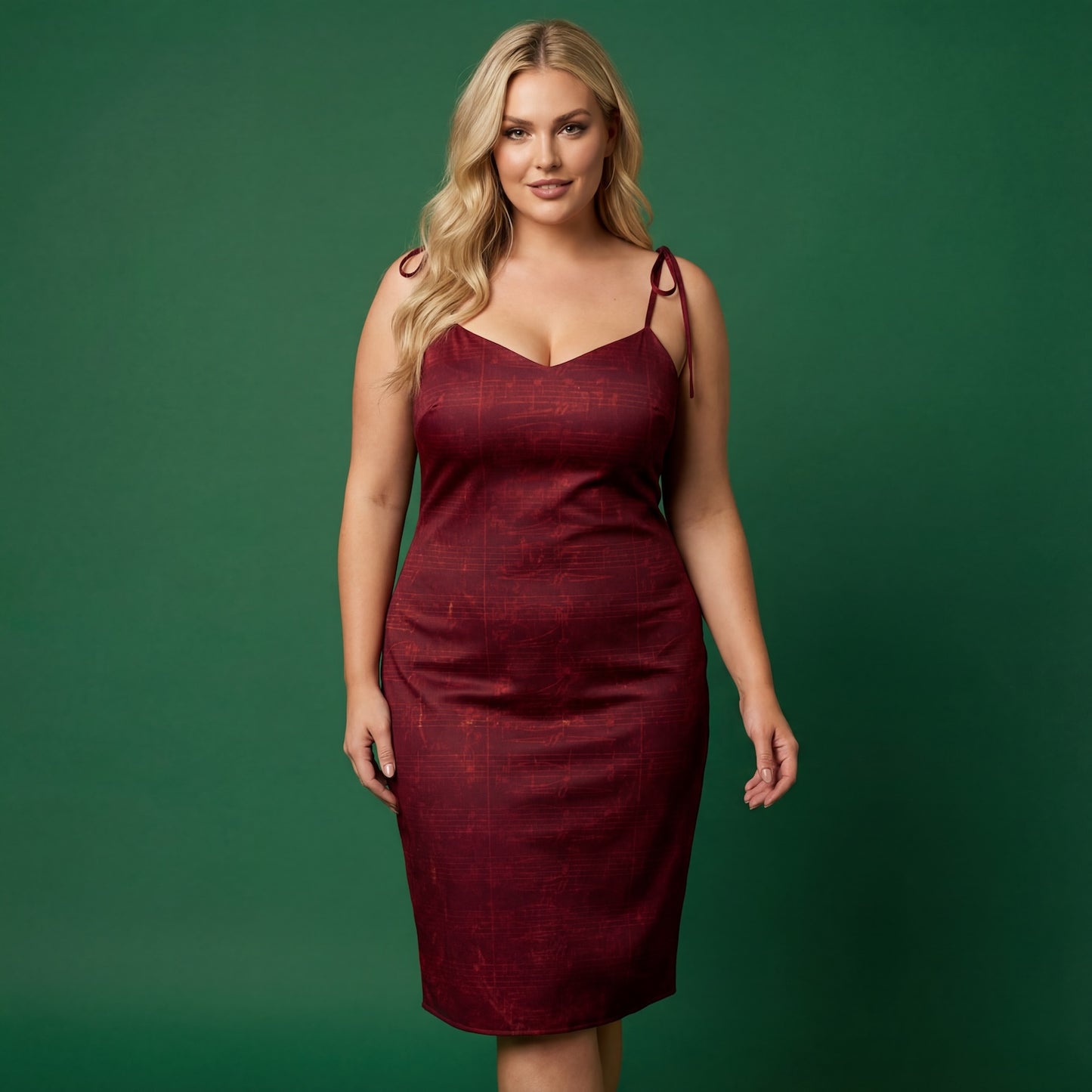 Maestro Premium Edition | Symphonic Ruby Red Tie-strap midi dress