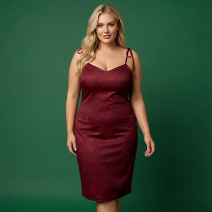 Maestro Premium Edition | Symphonic Ruby Red Tie-strap midi dress