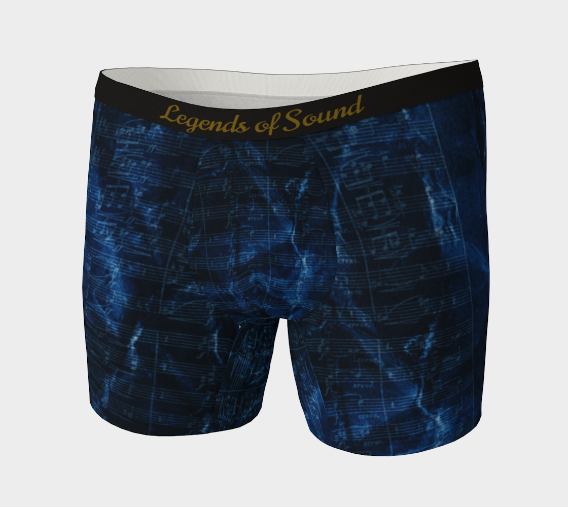 Maestro Edition | Symphonic Score Sapphire Blue Men's Long Boxer Briefs